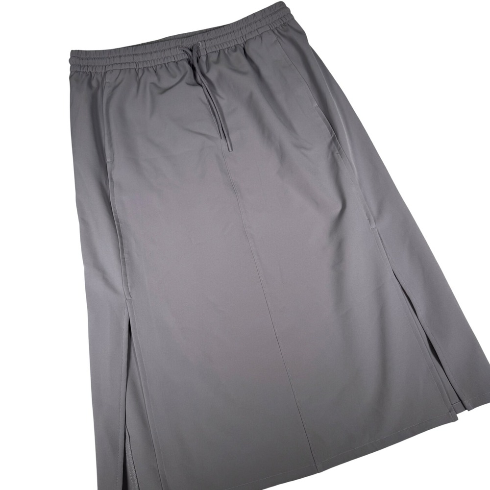 Athleta Brooklyn Heights Maxi Skirt Gray Purple Drawstring L | 658447